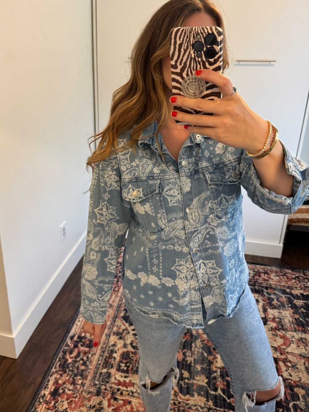 Stoosh Light Blue Paisley Button-Down Shirt